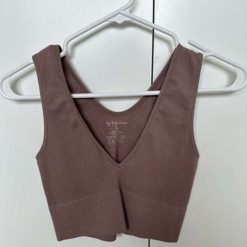 Deep V Knit Tank Top